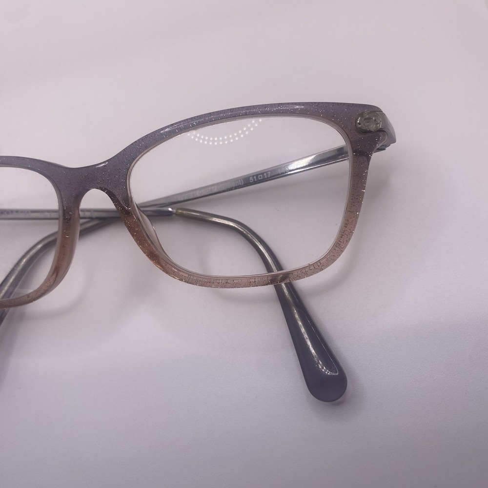 Coach Eyeglasses FRAME ONLY HC6142 Cat Eye 51-17-140 Violet Glitter Gradient 798 - Picture 5 of 15